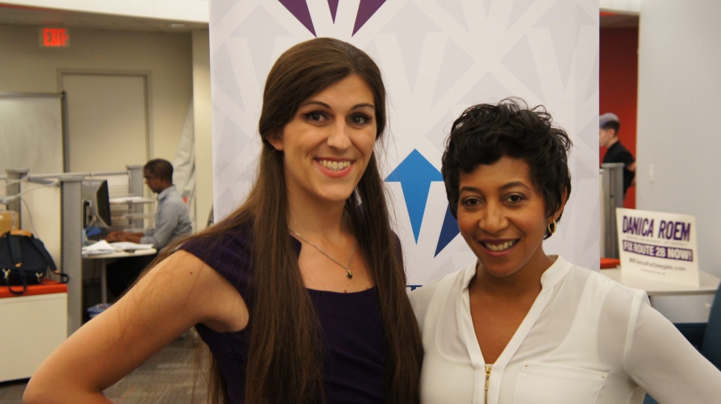 Danica Roem & Aisha Moodie-Mills at Victory Fund Offices