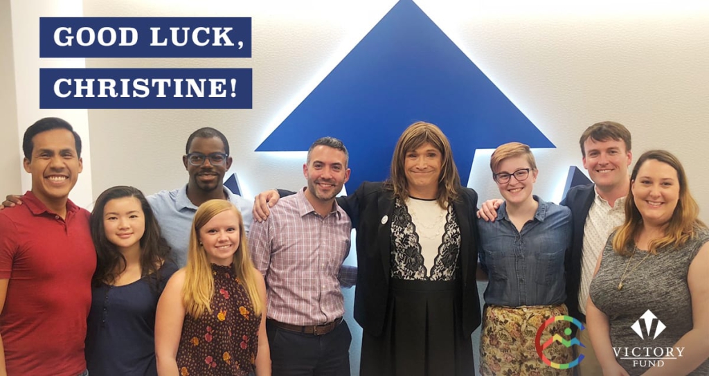Christine Hallquist stops by Victory HQ